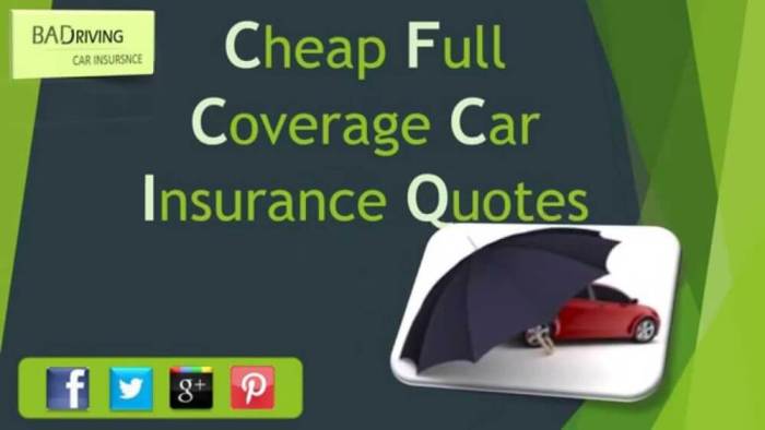 Cheap full coverage insurance online