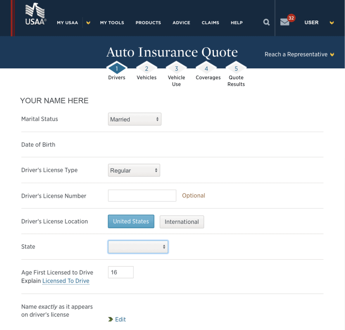Usaa online car insurance quote