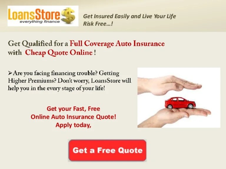 Full coverage car insurance quotes online